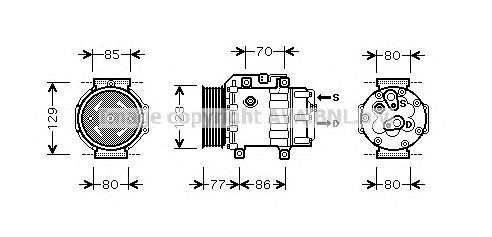 Компресор кондиціонера FDK378 Prasco