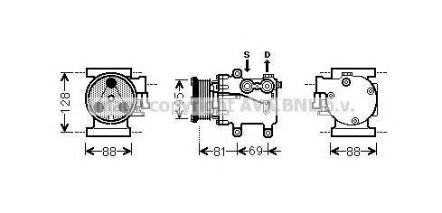 Компресор кондиціонера FDK437 Prasco