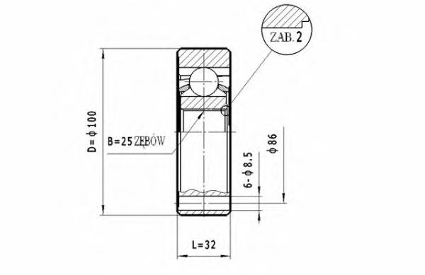 ШРУС внутрішній, передній CW040 Statim