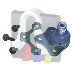 Кульова опора, нижня, права RTS 9300955156 ціна, від 11.91 USD