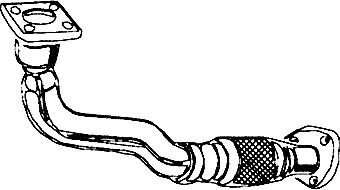 03038 Asmet труба приймальна (штани глушника, передня)