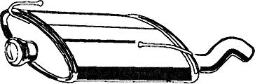 Глушник, задня частина 1726VV Peugeot/Citroen