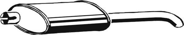 Глушник, задня частина на Opel Kadett E 39, 49