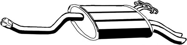 Глушник, задня частина 278195 Bosal