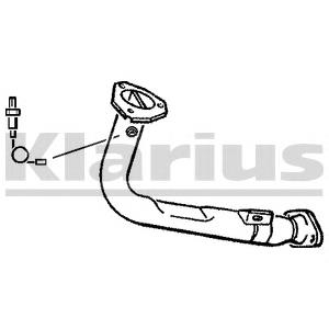 1705Y4 Peugeot/Citroen труба приймальна (штани глушника, передня)