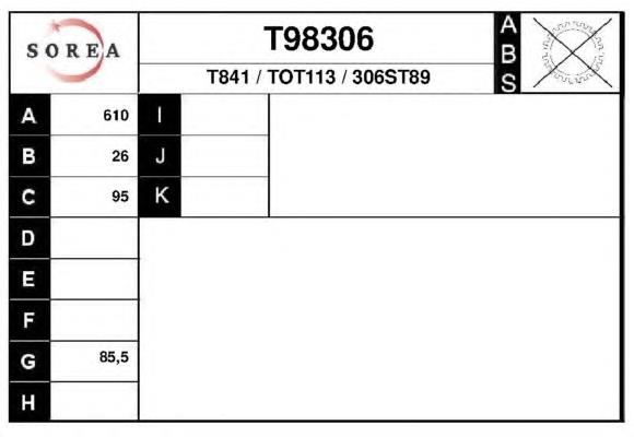  Піввісь (привід) передня Toyota Camry 