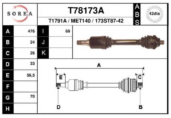 Кільце АБС (ABS) T78173A EAI