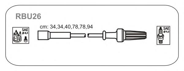 Дроти запалювання NGK RCRN602 ціна, від 13.32 USD