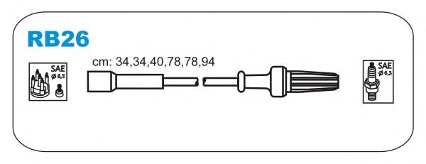 Дроти запалювання Janmor RB26 ціна, від 13.72 USD