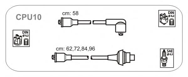 Купити 95636601 Peugeot/Citroen Провід високовольтні, комплект