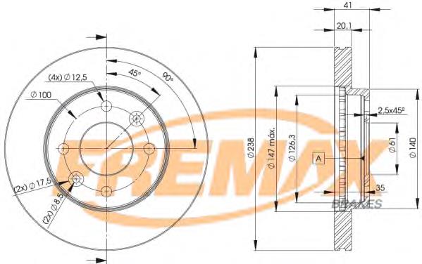 Гальмівні диски передні BD6572 Fremax