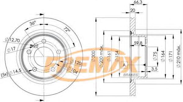 Задні дискові гальма Fremax BD3406 ціна, від 49.42 USD