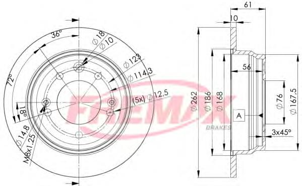 Гальмівні диски BD0581 Fremax