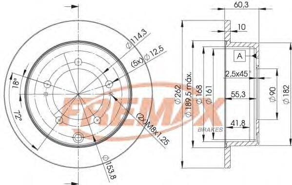 Задні дискові гальма Fremax BD8326 ціна, від 32.44 USD