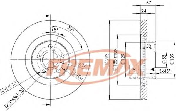 Гальмівні диски передні BD4702 Fremax
