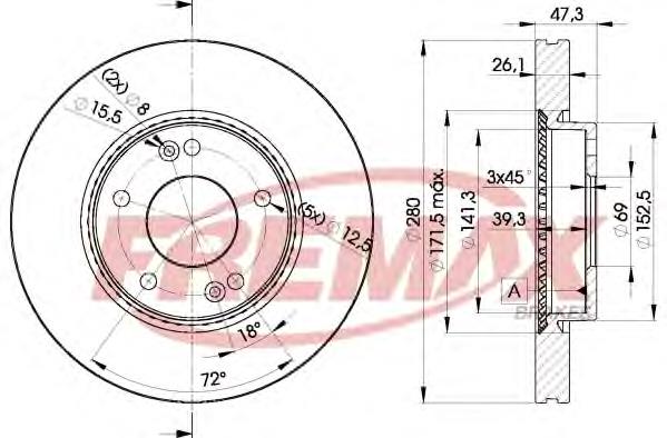 Купити BD5171 Fremax Ротор гальмівний
