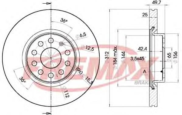 Диск переднього гальма Fremax BD5618 ціна, від 35.23 USD