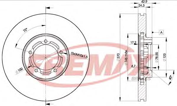 Гальмівні диски передні BD5611 Fremax
