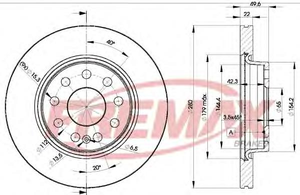 BD5614 Fremax Гальмо дискове переднє