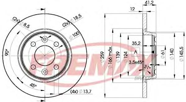 Гальмівні диски передні BD4707 Fremax