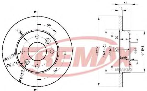 Диск переднього гальма Fremax BD4705 ціна, від 20.17 USD