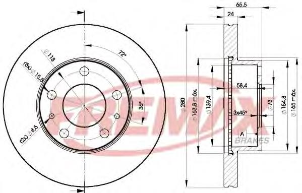 BD4681 Fremax Гальмо дискове переднє