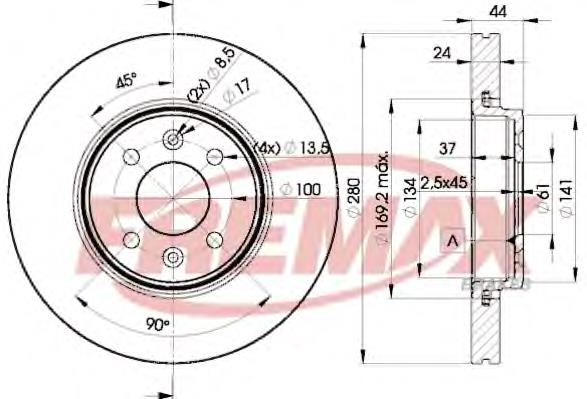 Купити BD7829 Fremax Ротор гальмівний