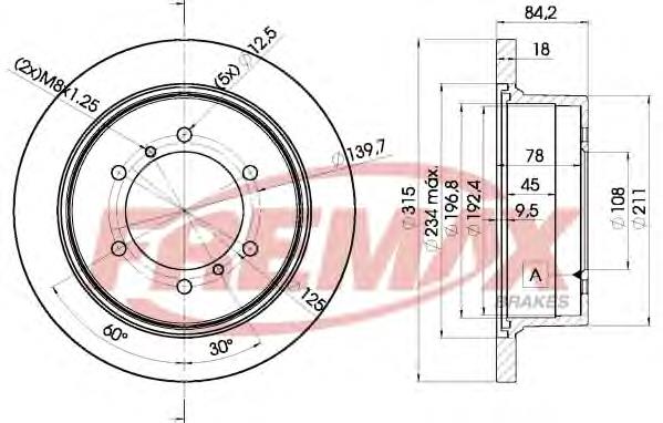 Купити BD8797 Fremax Диск заднього гальма