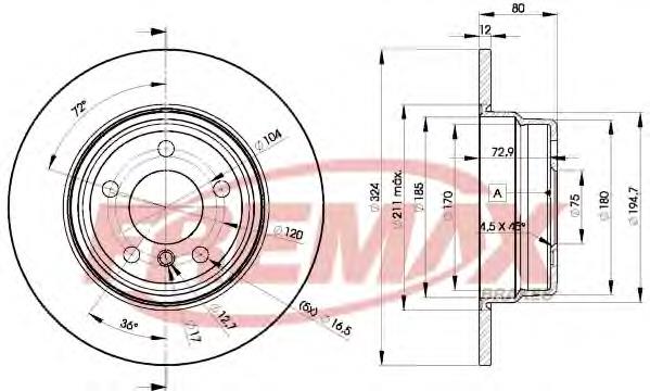 Задні дискові гальма Fremax BD6491 ціна, від 46.95 USD