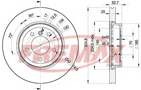 Диск гальмівний передній BD6071 Fremax