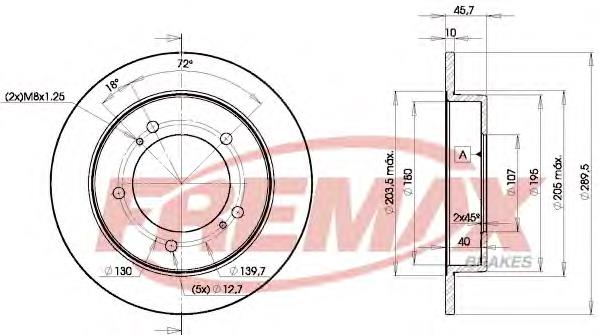 Диск гальмівний передній BD6970 Fremax