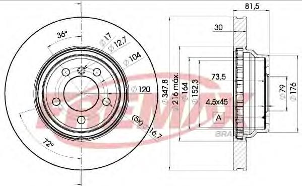 Диск переднього гальма Fremax BD0267 ціна, від 69.40 USD