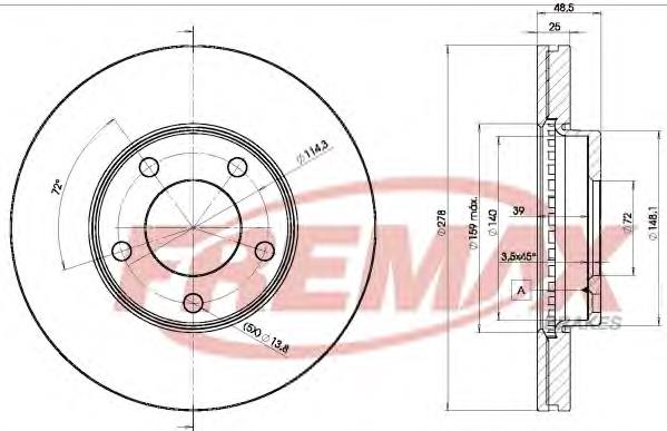 BD3272 Fremax Гальмо дискове переднє