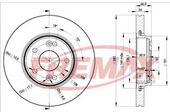 BD2234 Fremax Гальмо дискове переднє