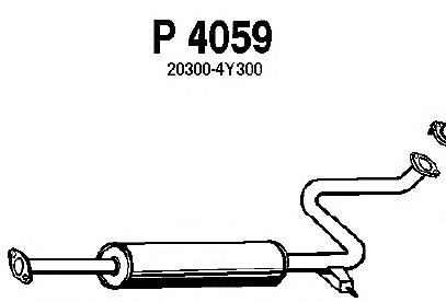 203004Y300 Nissan глушник, центральна частина