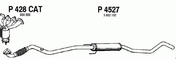 24402350 Peugeot/Citroen глушник, передня частина