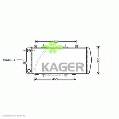 310994 Kager радіатор охолодження двигуна