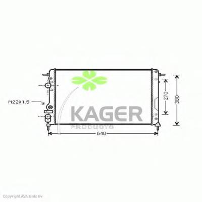 310968 Kager радіатор охолодження двигуна