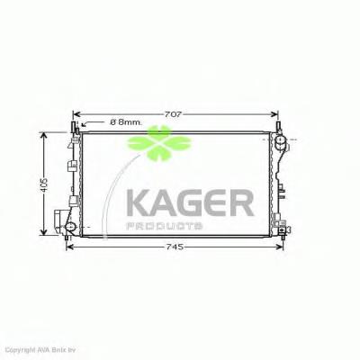 310819 Kager радіатор охолодження двигуна