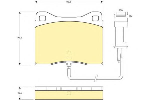 1648448 Ford Передні гальмівні колодки