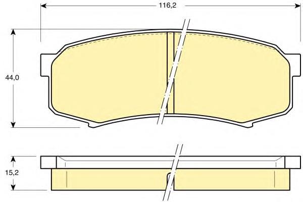 6111829 Girling Колодки гальмівні задні, дискові
