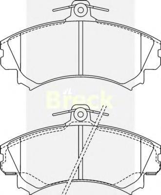 Гальмівні колодки Breck 219200070110 ціна, від 19.09 USD