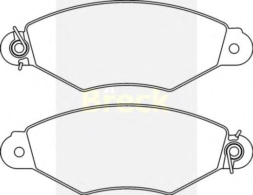 Передні тормозні колодки 219800070200 Breck