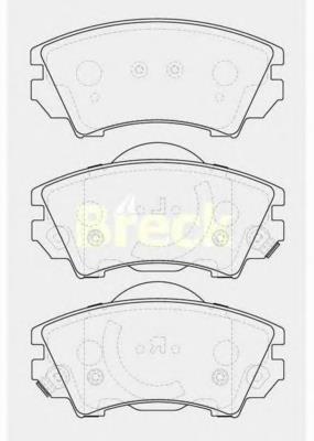 Купити 244120070110 Breck Колодки гальмівні передні, дискові