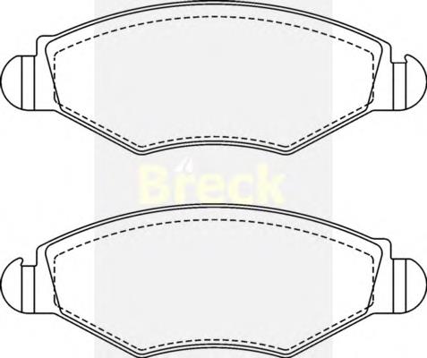 Передні тормозні колодки 235970070210 Breck