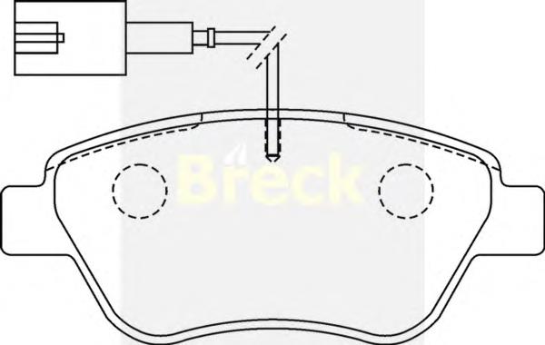 Гальмівні колодки Breck 237050070110 ціна, від 21.63 USD