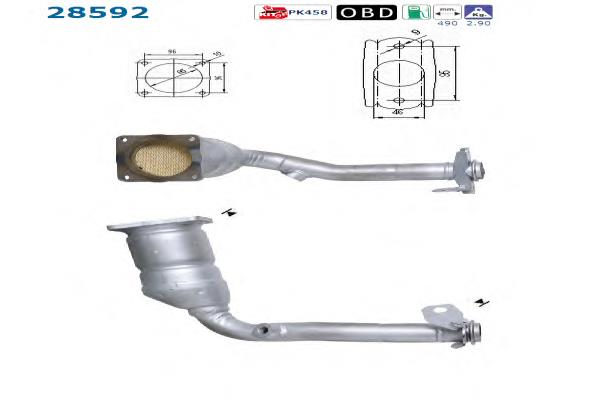 Конвертор-каталізатор (каталітичний нейтралізатор) 28592 AS/Auto Storm
