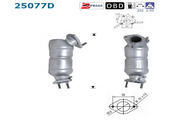 RF4F20500A Mazda Каталітичний нейтралізатор відпрацьованих газів