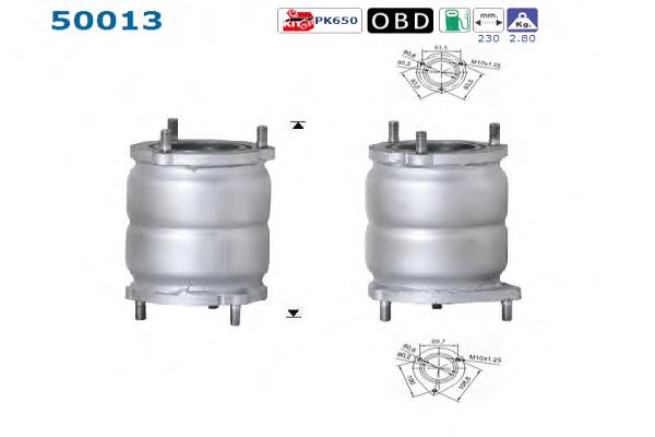 Конвертор-каталізатор (каталітичний нейтралізатор) 50013 AS/Auto Storm