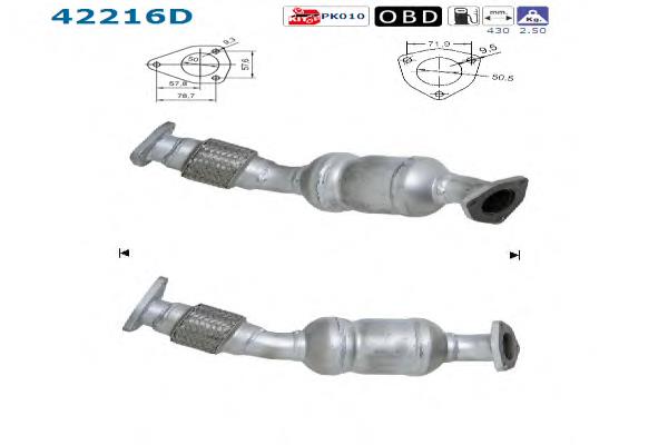 Каталізатор 42216D AS/Auto Storm